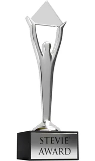 Stevie Award Trophäe in Silber